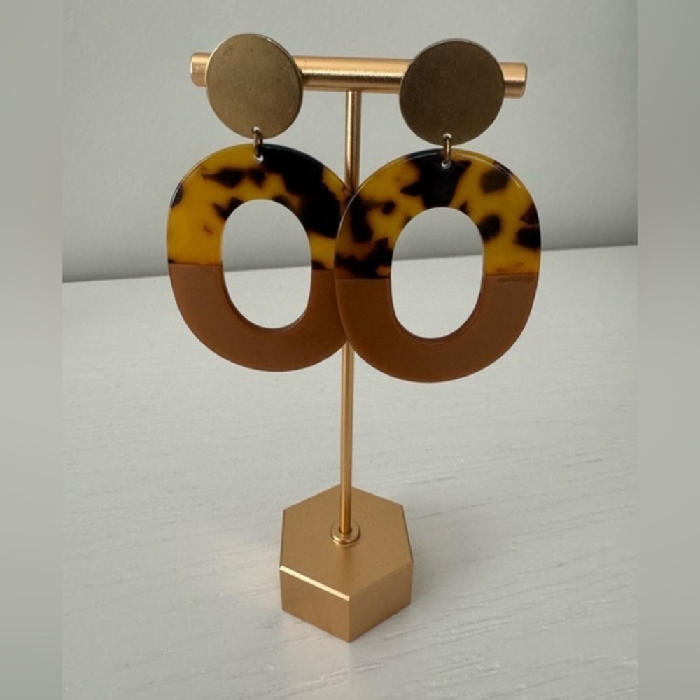 Tortoiseshell and Brown Earrings